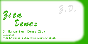 zita denes business card